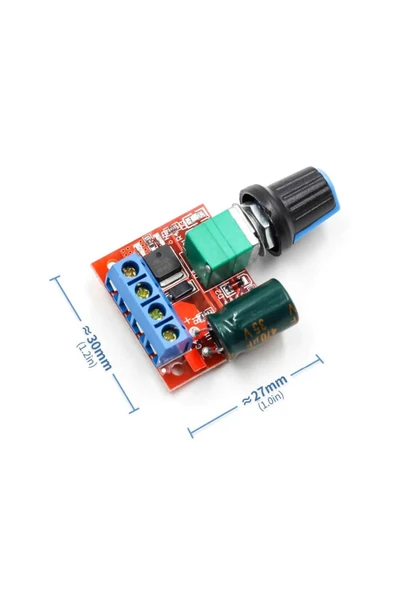 ROBİZ 5v / 35v 5a Mini Dc Motor Sürücü Hız Kontrol Devresi 0-100% Pot Kontrollü Pwm Dc Led Dimmer