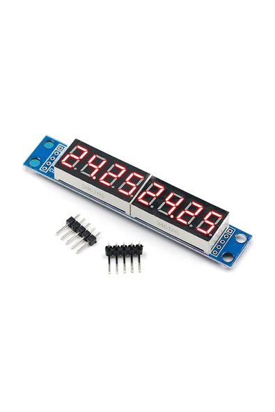 ROBİZ Max7219 8 Bit Hane Kırmızı 7 Segment Ekran 0.36 Inch Saat Seri Haberleşme Dijital Gösterge Display ürün görseli