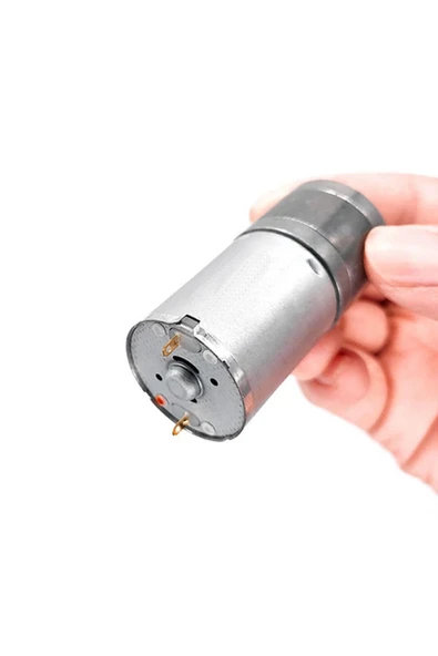 ROBA 12v 30rpm Jga25-370 Redüktörlü Dc Motor Yüksek Tork Kuvvet 25mm Robot Oyuncak Rc Araba - Resim 2