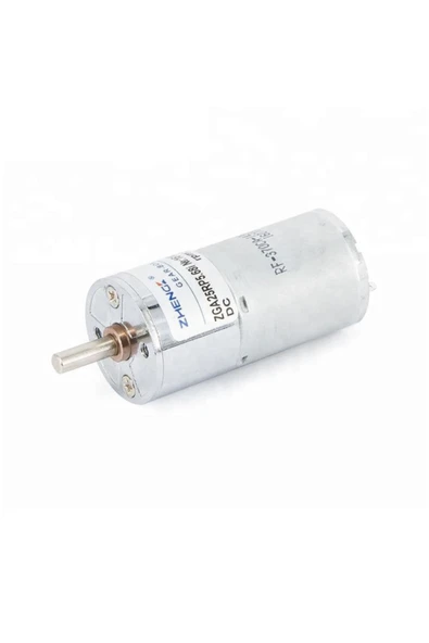 ROBİZ 24v 440rpm Zga25-370 Redüktörlü Dc Motor Metal Dişli Yüksek Tork Kuvvet 25mm Robot Oyuncak - Resim 4