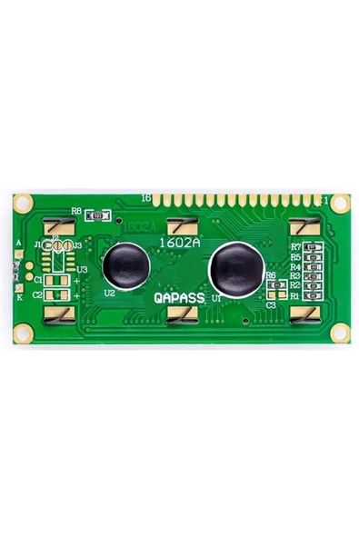 ROBİZ 1602a 2x16 Yeşil Karakter Lcd Modül Display Ekran 5v Beyaz Arka Işık 16x2 16 X 2 Standart Sol Üst - Resim 7