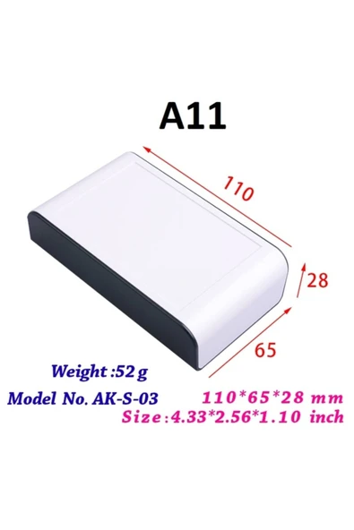 ROBA Ak-s-03 Plastik Kutu A11 ( Siyah-beyaz ) Elektronik Devre Kutusu - Resim 7