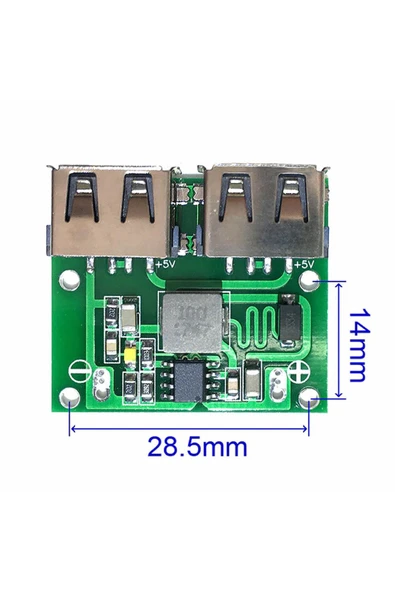 ROBİZ 6-24v To 5v 3a Dual Usb Çıkış Voltaj Düşürücü Hw-681 2x Usb Çıkış Şarj Taşınabilir Güç Kaynağı - Resim 16