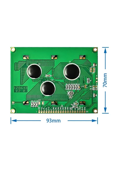 ROBİZ 2.9 Inch 12864b V2.0 Yeşil Glcd Modül Spi 5v 128x64 Pixel Grafik Lcd Display Ekran - Resim 5