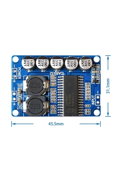 ROBİZ Tda8932 35w Mono Dijital Ses Yükseltici Amfi Dc 12v-36v Tek Kanal Class D Müzik Kuvvetlendirici - Resim 6