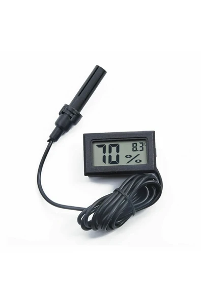 ROBİZ Mini Nem Sıcaklık Ölçer Ekran Dijital Termometre Kuluçka Sera Depo Ev Oda Ofis Medikal Panel Montaj - Resim 7