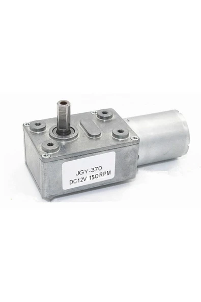 ROBİZ Jgy370 Dc 12v 150 Rpm Redüktörlü Dc Motor 2 Yönde Dönme L Tip 0.2kg.cm Yüksek Tork Metal Dişli