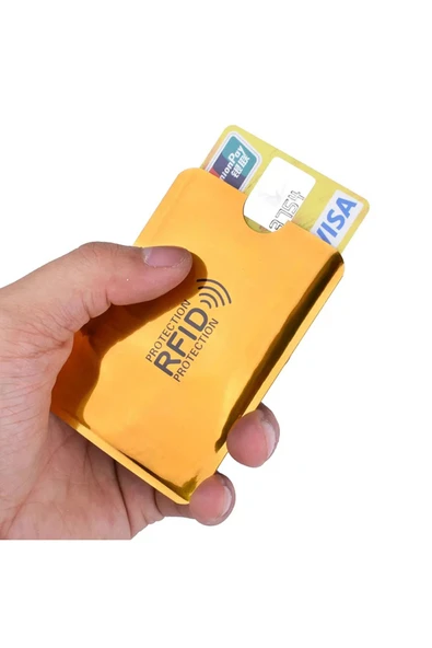 ROBİZ Temassız Kredi Banka Kimlik Kartı Koruyucu Kılıf Hırsızlık Önleyici Rfid Nfc 1 Adet - Resim 2