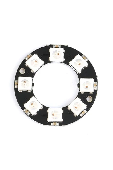 ROBİZ 8 Bit Neopixel Halka Ring Ws2812b 5050 Rgb Led Modül 5050 Adreslenebilir Lamba Kart Full Color Ekran - Resim 6