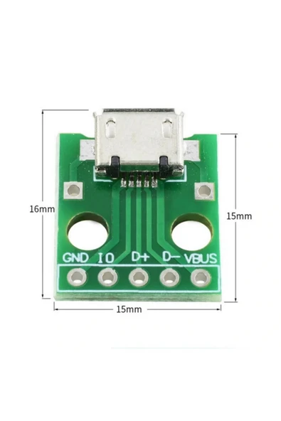 ROBİZ Micro Usb To Dip Çevirici Pcb 5v Usb Haberleşme Deney Prototip - Resim 4