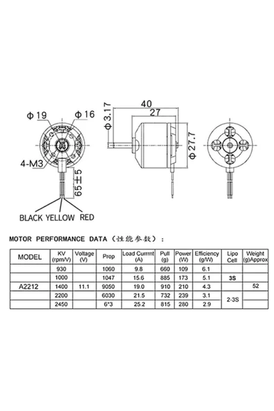 ROBİZ A2212 2450kv Fırçasız Motor 2s/ 3s Lipo - Resim 8