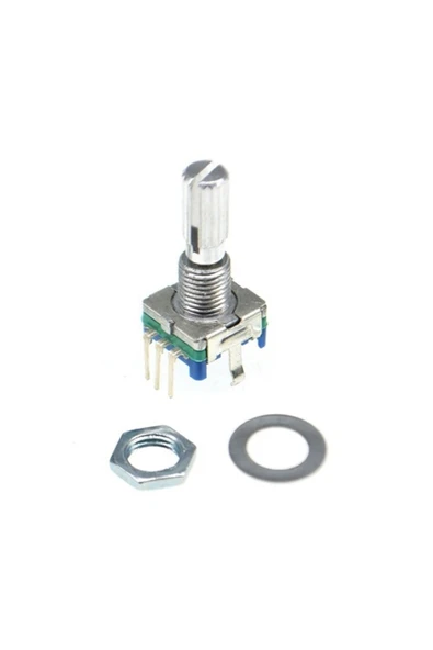 ROBİZ Ec11 Rotary Encoder Butonlu 20 Adım Pwm 360 Derece Döner Butonlu Dijital Potansiyometre Menu Motor - Resim 3