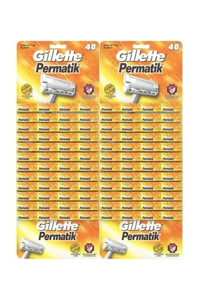 Permatik  Gillette Banyo Kartela 48'li X2 Adet