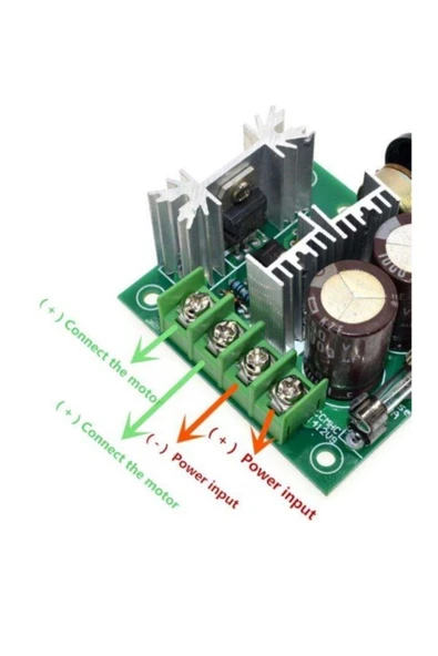 ROBİZ 10a 40v Dc Motor Hız Kontrol Sürücü Devresi Pwm Motor Kontrol Ayarlanabilir Voltaj Modülü - Resim 15
