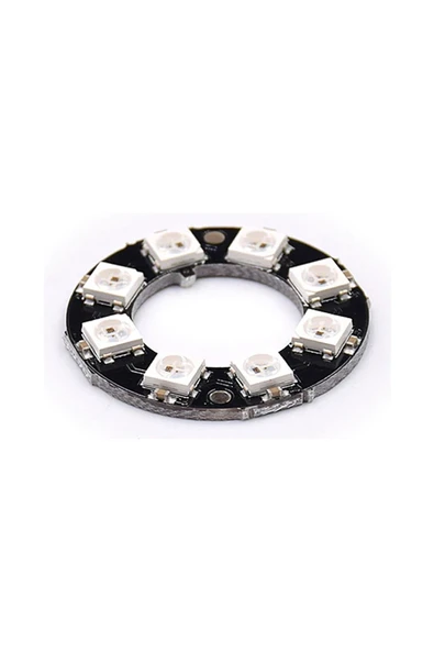 ROBİZ 8 Bit Neopixel Halka Ring Ws2812b 5050 Rgb Led Modül 5050 Adreslenebilir Lamba Kart Full Color Ekran - Resim 5