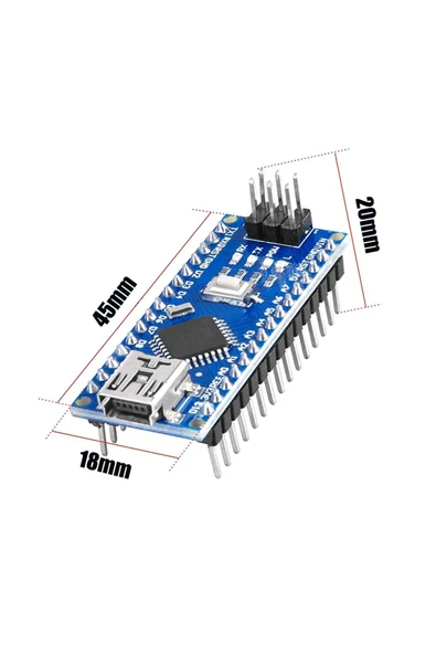 ROBİZ Arduino Nano 3.0 V3 Usb Kablo Atmel Atmega328 Geliştirme Kartı Eğitim Seti Kiti - 7