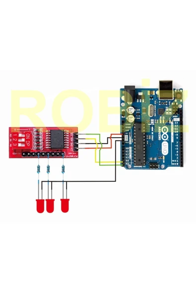 ROBİZ Pcf8574 I2c Io Genişleme Kartı 8 Adet Giriş Çıkış Pin Çoklama Artırma Modül Arduino Raspberry - Resim 8