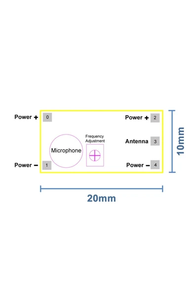 ROBİZ Mikrofonlu Fm Radyo Verici Modül 88-115mhz Mini Kablosuz Ses Aktarım Kartı 100 Metre Dc 2v/9v - Resim 15