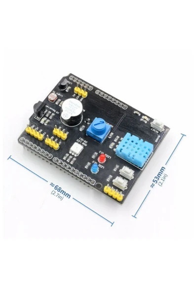 ROBİZ Arduino Sensör Shield Çok Fonksiyonlu Sensör Kartı Dht11 Lm35 Ldr - Resim 7