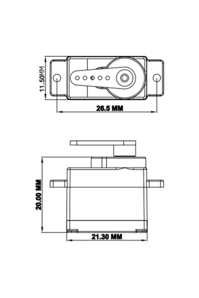 ROBİZ 5gr Dm-s0050 Servo Motor Rc Doman Mikro Plastik Dişli 1kg.cm Tork - Resim 8