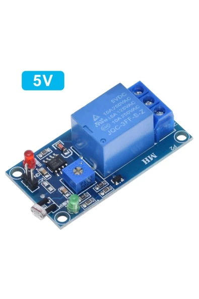 ROBİZ 5v Ldr Işık Kontollü Röle 5v Gündüz Gece Algılayıcı Röle Kartı - Resim 6