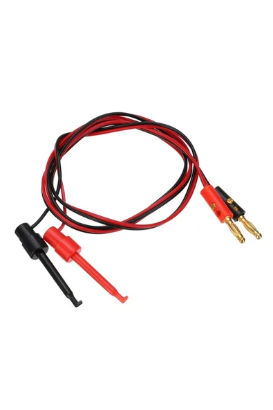 ROBİZ Multimetre Kanca Test Prob Çifti 1 Metre Banana Hook Klips - Resim 7