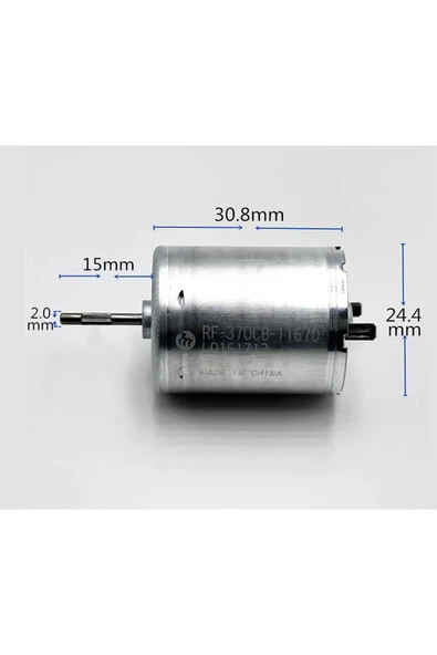 ROBİZ Rf-370 Dc Motor Dc 24v 6000rpm Rf370 Uyumlu Oyuncak Rc Araba Su Motoru Klima Uçak Bot Rf-370cb-11670 - Resim 3