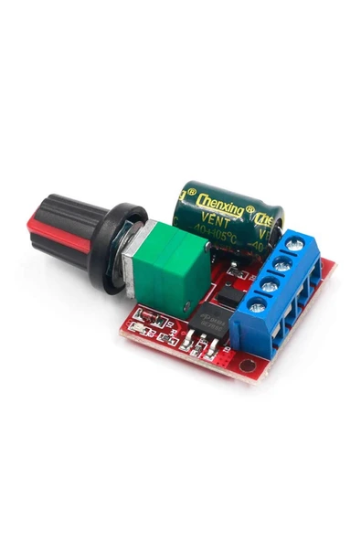 ROBİZ 5v / 35v 5a Mini Dc Motor Sürücü Hız Kontrol Devresi 0-100% Pot Kontrollü Pwm Dc Led Dimmer - 6