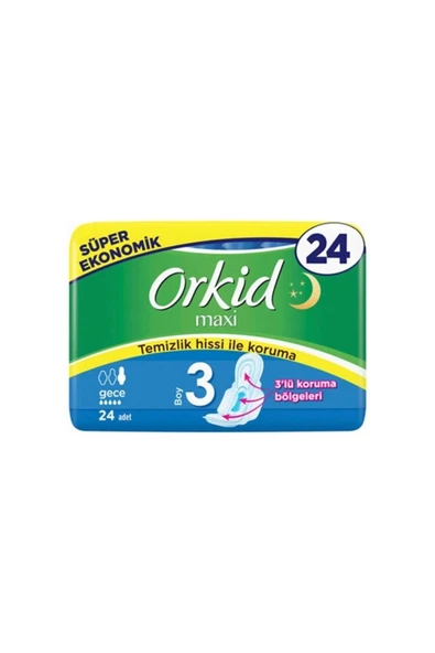 Orkid  Maxi 4'lü Gece 24 Adet
