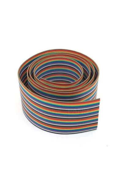 ROBİZ 40 Pin Rainbow Ribbon Idc Kablo 1 Metre 10 Renk Dupont Kablo Flat - Resim 7