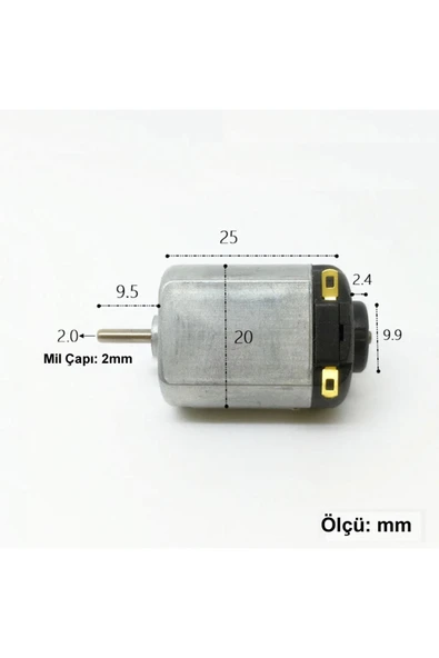 ROBİZ 3v 6v Dc Motor 130 Dc Motor Oyuncak Motoru ürün görseli