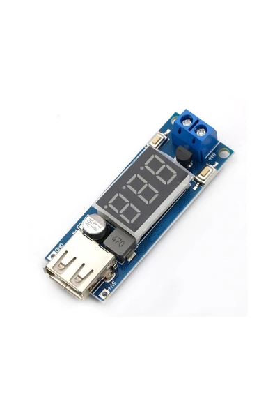 ROBİZ 40v To 5v 2a Voltaj Düşürücü Usb Çıkış Soketi Mobil Güç Kaynağı Power Modül Voltmetre Mp4 Araba Araç - Resim 16