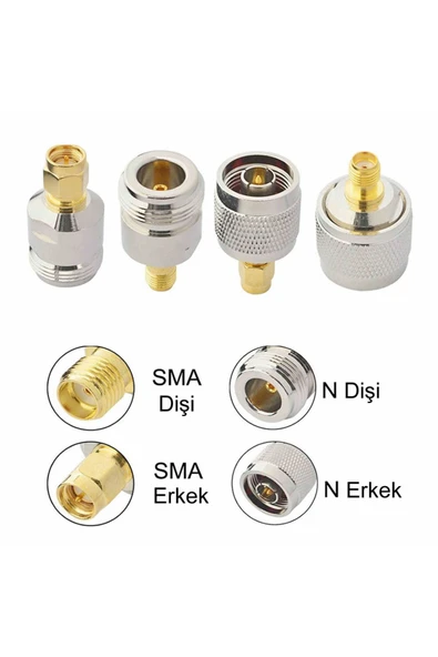 ROBİZ N Tip Erkek To Sma Dişi Soket Adaptör Konnektör 0-6ghz Rf Wi-fi Anten Fpv Lora Helium Router Modem - Resim 8