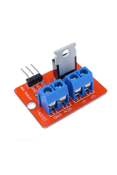 ROBİZ Irf520 Mosfet Sürücü Kartı Klemens Bağlantı Soketi Ssr Röle Motor Led Lamba Parlaklık Dimmer - Resim 3