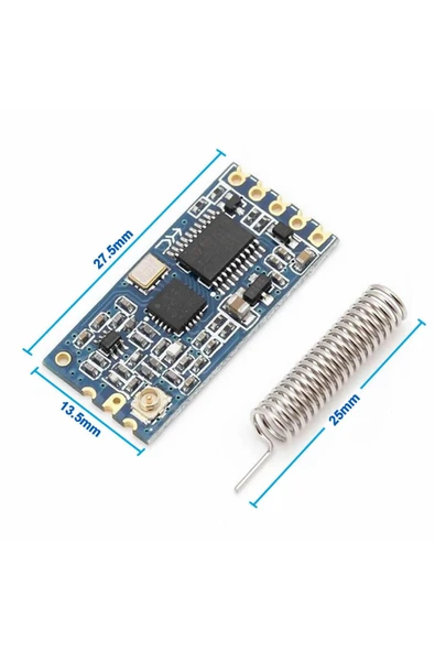 ROBİZ 433mhz 1000 Metre Hc-12 1000mt Rf Modül Kablosuz Haberleşme Alıcı Verici Seri Port Uzaktan Kontrol