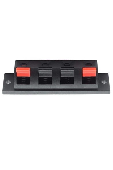 ROBİZ 4lü Hoparlör Terminal Soketi Panel Montaj Tip Yaylı Speaker Ses Kablo Bağlantı Birleştirme Konnektör - Resim 5