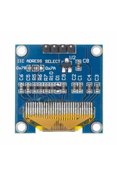 ROBİZ 0.96 Inch Mavi Oled Lcd Modül 128x64 Pixel Iıc I2c Seri 0.96” Ekran Gösterge Ssd1306 3.3v 5v Matrix - Resim 6