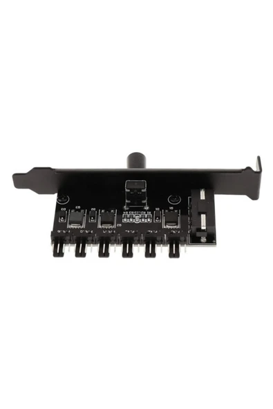 ROBİZ 6 Port Fan Çoğaltıcı Hız Kontrol Kartı Molex Güç Giriş Soketi 12v - Resim 3