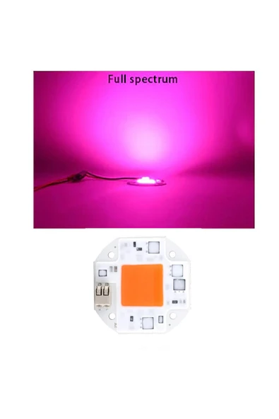 ROBİZ 220V 50W Bitki Büyütme Ledi Klemensli Tüm Işık Spektrumlu Fide - 6