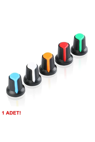 ROBİZ Plastik Pot Başlığı 6mm Potansiyometre Rotary Enkoder Ses Voltaj Kontrol 360 Derece - 11