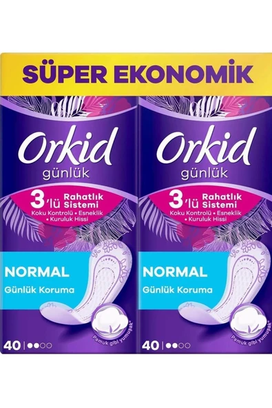 Orkid  Günlük Ped Normal Paket Süper Ekonomik 80'li