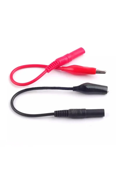 ROBİZ Timsah Uçlu Multimetre Güç Kaynağı Probu Tüm Multimetreler Ile Uyumlu Test Probu Voltmetre Avometre - Resim 6