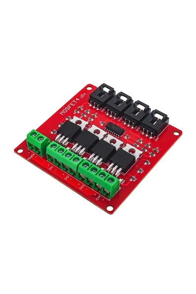 ROBİZ 4 Kanal Mosfet Sürücü Modül Pwm Hız Kontrol Motor Selenoid Valf Anahtar Led Lamba Dimmer - Resim 3