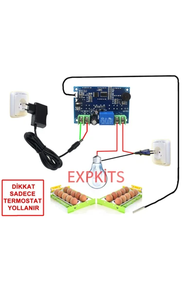 ROBİZ W1401 Termostatı 12v Dijital Termostat Kuluçka Akvaryum Buzdolabı ürün görseli