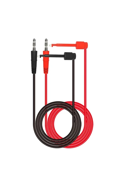 ROBİZ Multimetre Kanca Test Prob Çifti 1 Metre Banana Hook Klips ürün görseli