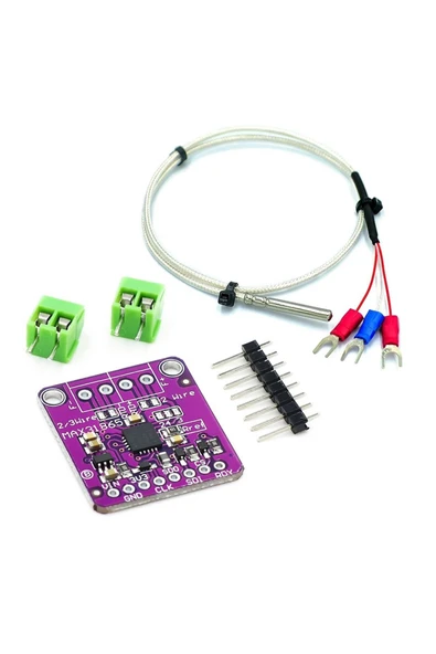ROBİZ Max31865 Thermocouple Modül Ve 1 Metre Pt100 Sensör Rtd Sıcaklık Isı Sensör Okuyucu 15 Bit Adc ürün görseli