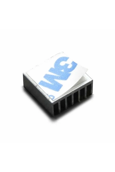 ROBİZ 14x14x6mm Aluminyum Soğutucu Siyah M3 Yapıştırma Etiketli Raspberry Xbox Chipset Ekran Kartı Ram - Resim 2