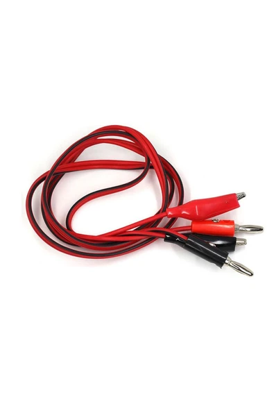 ROBİZ Krokodil Banana Kablo Çifti Güç Kaynağı Multimetre Voltmetre Osiloskop Elektrik Test Ölçme Kablosu - Resim 5