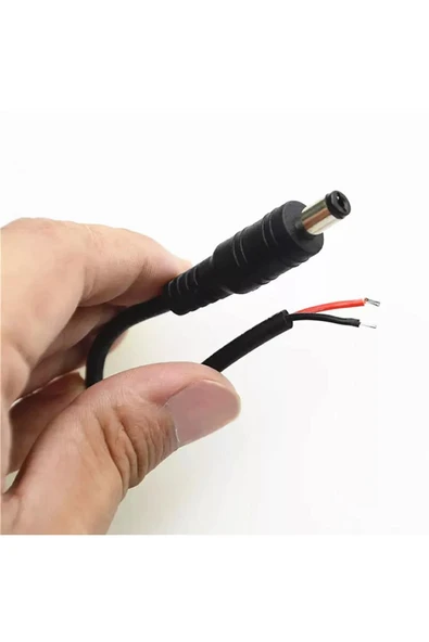 ROBİZ 5.5mm X 2.1mm 15cm Erkek Adaptör Kablosu 22awg 36v 3a Besleme - Resim 2