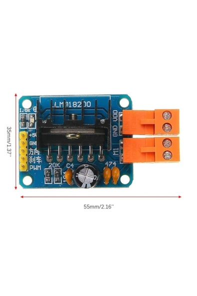 ROBİZ Lmd18200 Motor Sürücü Modül 55v 3/6a 75w H-bridge Pwm Dc Motor Sürücü Araba Robot - Resim 8